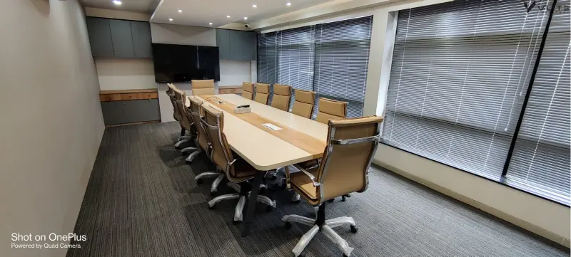 Corporate boardroom setup