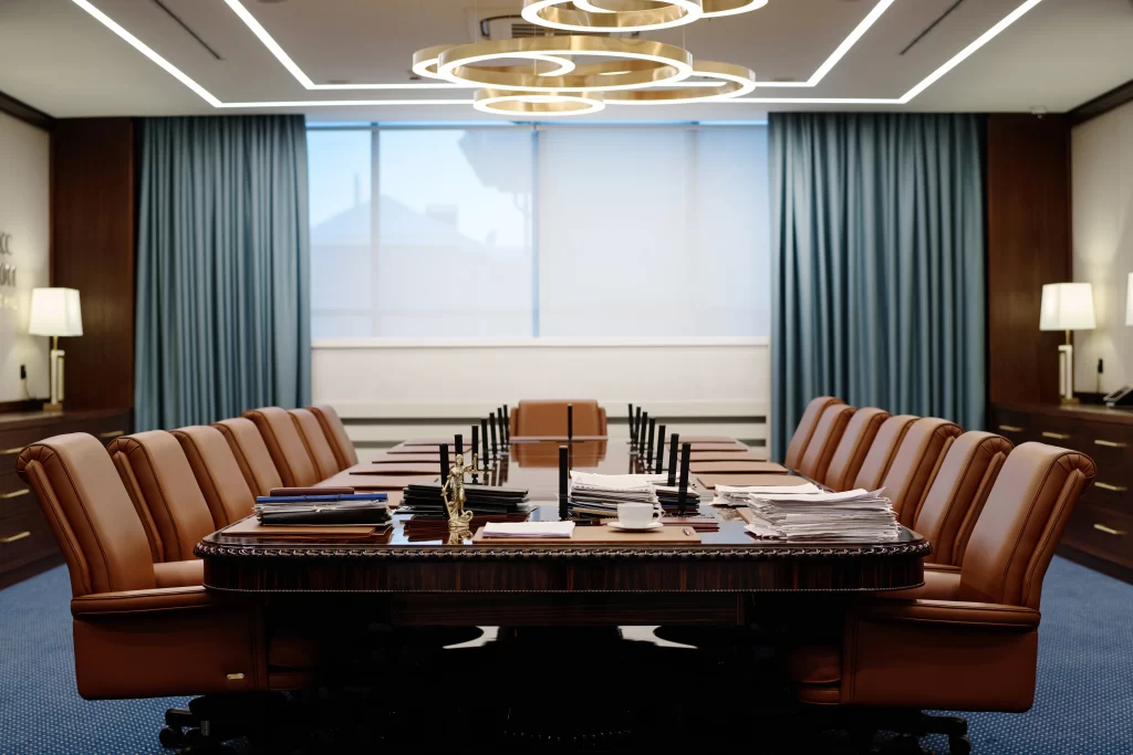 Modular Office Furniture in Nepal 4 leather chairs for office