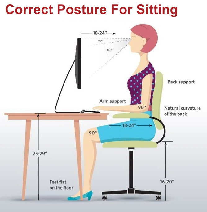 Standard Office Chair Dimensions for Maximum Comfort 20 Correct posture for sitting