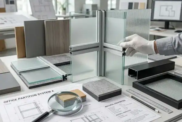 Modular office partitions for flexible office layout
