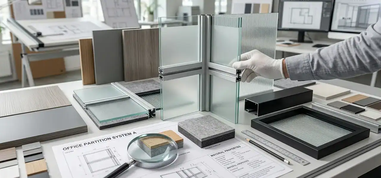 Modular office partitions for flexible office layout