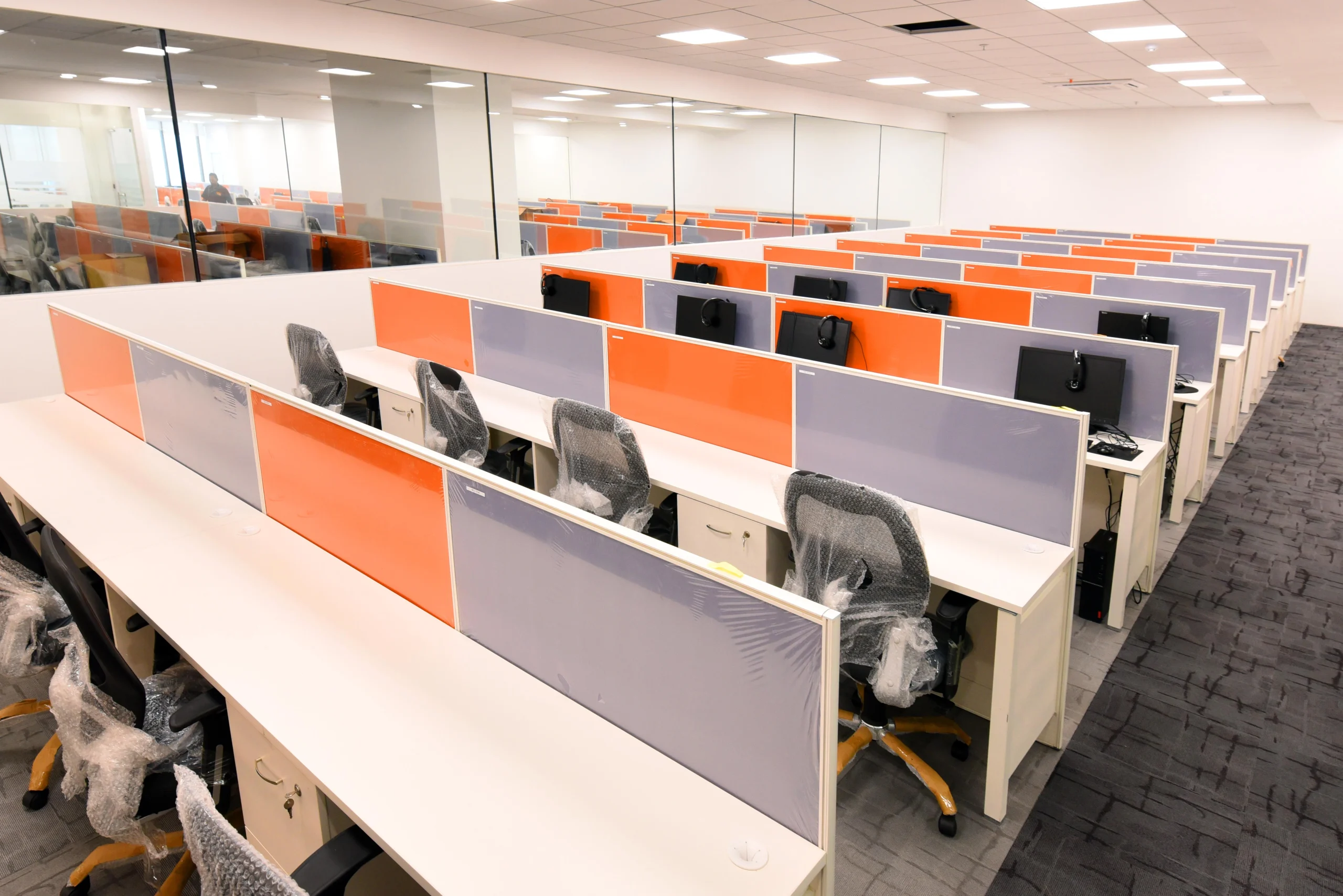 Modular Office Workstation Partition System 4 svg+xml;charset=utf