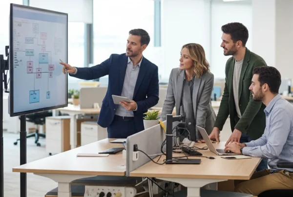 Modular workstations promoting office collaboration by Vlite Furnitech