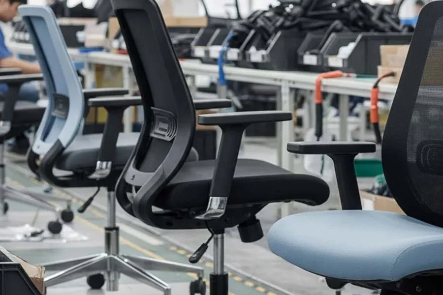 Affordable ergonomic office chair for startup workspace by Vlite Furnitech