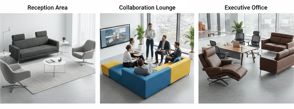 Top Office Sofa Trends + How to Select the Right Style for Your Workspace 11 Where Do Sofa Sets Work Best in Modern Offices