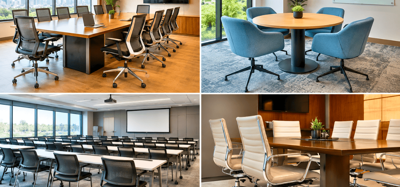 Conference Table Size Guide - Seating Capacity by Table Length 3 Conference Table Size Guide - Seating Capacity by Table Length