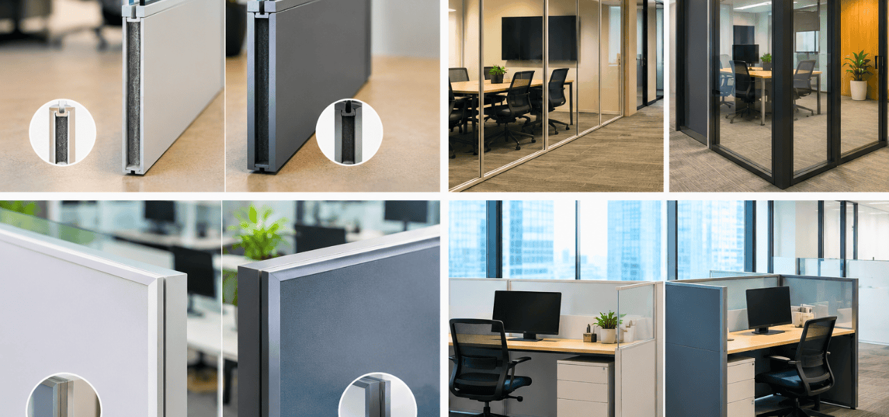 45mm vs 60mm Office Partition - What the Thickness Changes 3 45mm vs 60mm Office Partition - What the Thickness Changes