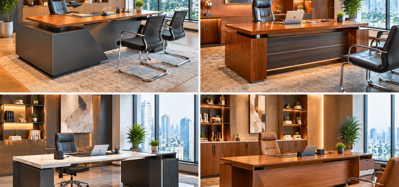 Executive Office Table Price in India by Material and Size